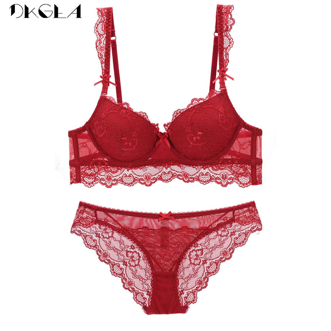 

DKGEA Топ Сексуальный женский комплект нижнего белья Белый бюстгальтер пуш-ап с вышивкой Кружевной бюстгальтер 85B