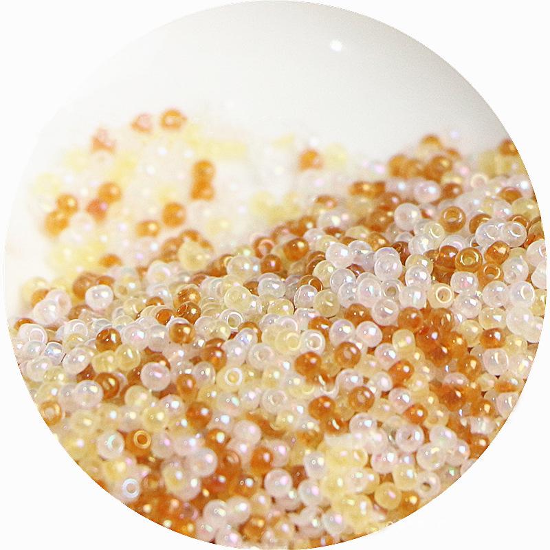 2mm Irisierende Glas-Samenperlen: Cremige Wolke für DIY Schmuck & Armbänder