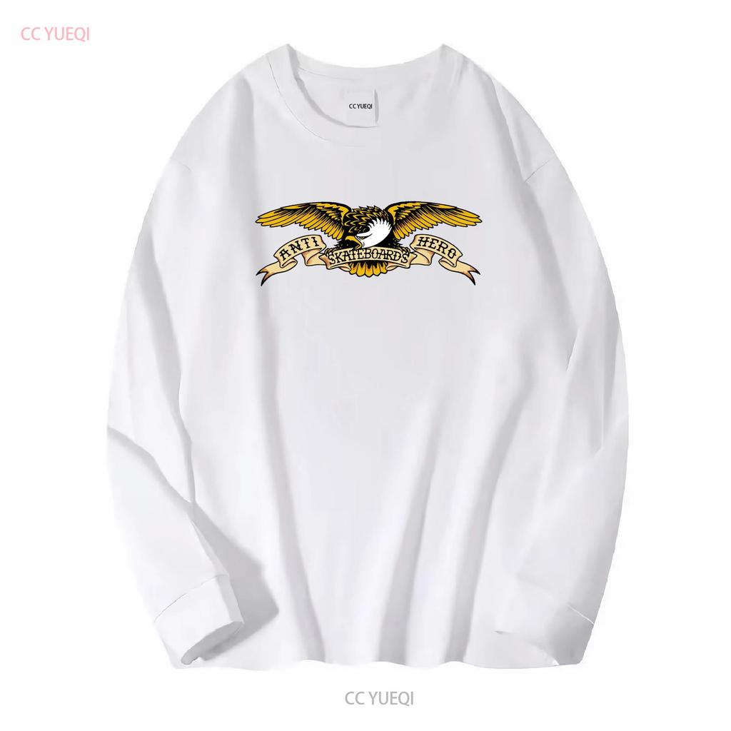 Anti Hero EAGLE LOGO Skateboard T Shirt GOLD Vintage Washed Comfortable Versatile Soft Stylish Streetwear Slightly Fashion