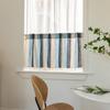 Short Curtain Gray Striped Cotton And Linen Half Curtain Half Curtain Window Curtain Coffee Curtain Small Window Curtain