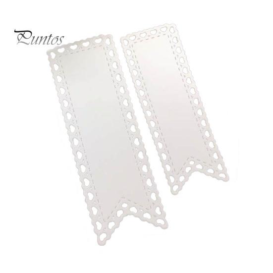 

2шт баннер Ta1g сердце флаг металлический трафарет DIY скрапбук бумажные карты трафарет серебряный