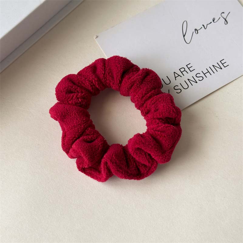 

Винтажные бархатные однотонные большие резинки для волос для женщин, модные, с высокой впитываемостью, плюшевые, эластичные, резинки для волос, аксессуары для волос