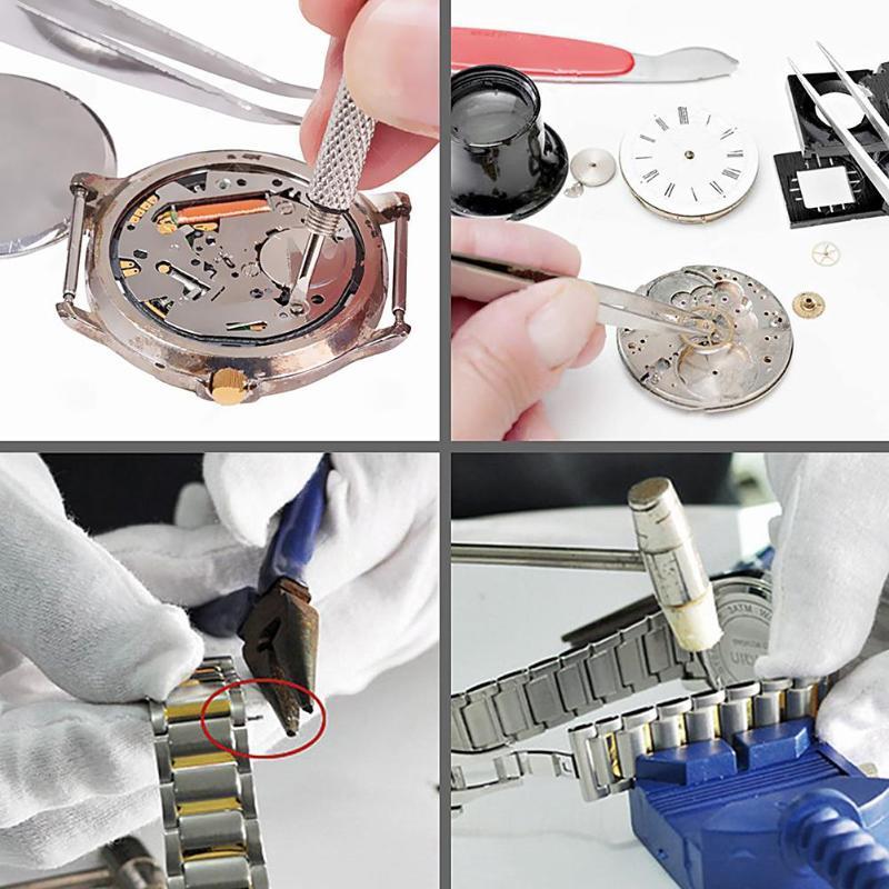 DIY Watch Repair Tool Kit for Enthusiasts Durable Case Opener Band Link Remover Screwdriver Spring Bar for Custom Adjustment