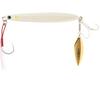 MAKI JIG JET 60g #19 Super Full Glow White - Metal Jig Lure with Rear Blade for Saltwater Fishing