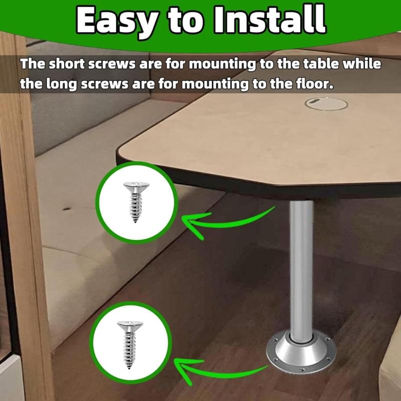 2Pcs Steel Table Base Flanges with Pre Drilled Holes Table Mounting Brackets Simple Installation for Easy Assembly