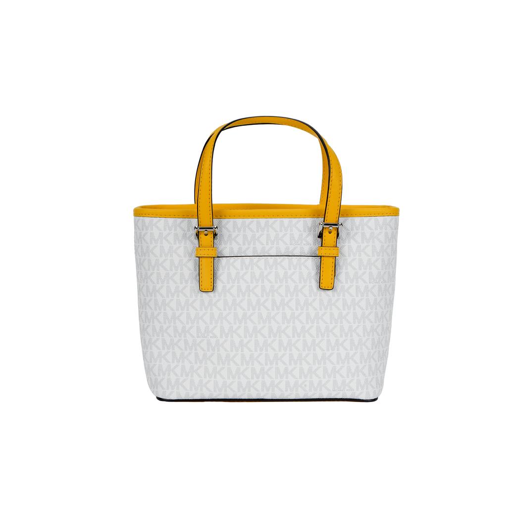 New MICHAEL KORS Jet Set Leather Basket Bag, Tote Bag, Shopping Bag, Handbag, Shoulder Bag, Crossbody Bag Mini Women's 35T9STVT0B-CITRUS-MULTI