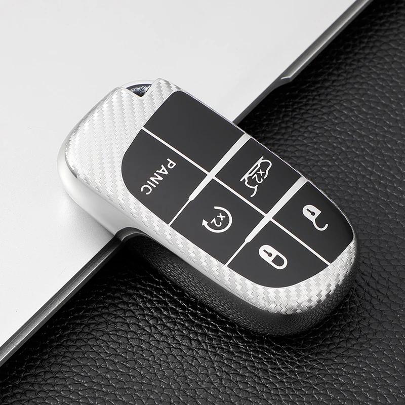 Car Smart Key Cover Case Fob Bag Keychain for Jeep Renegade Compass Frand Cherokee Dodge Journey Charger Chrysler 200 300 300C
