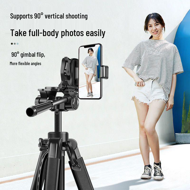 Universal Extendable Tripod with Light for Mobile Live Streaming & Online Classes