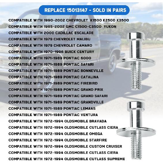 Door Lock Striker 38428 Compatible With 1985-2002 Chevrolet K1500 K2500 K3500 GMC C1500 C2500 C3500 Yukon Truck Door Latch Bolt Pin Replace 15013147