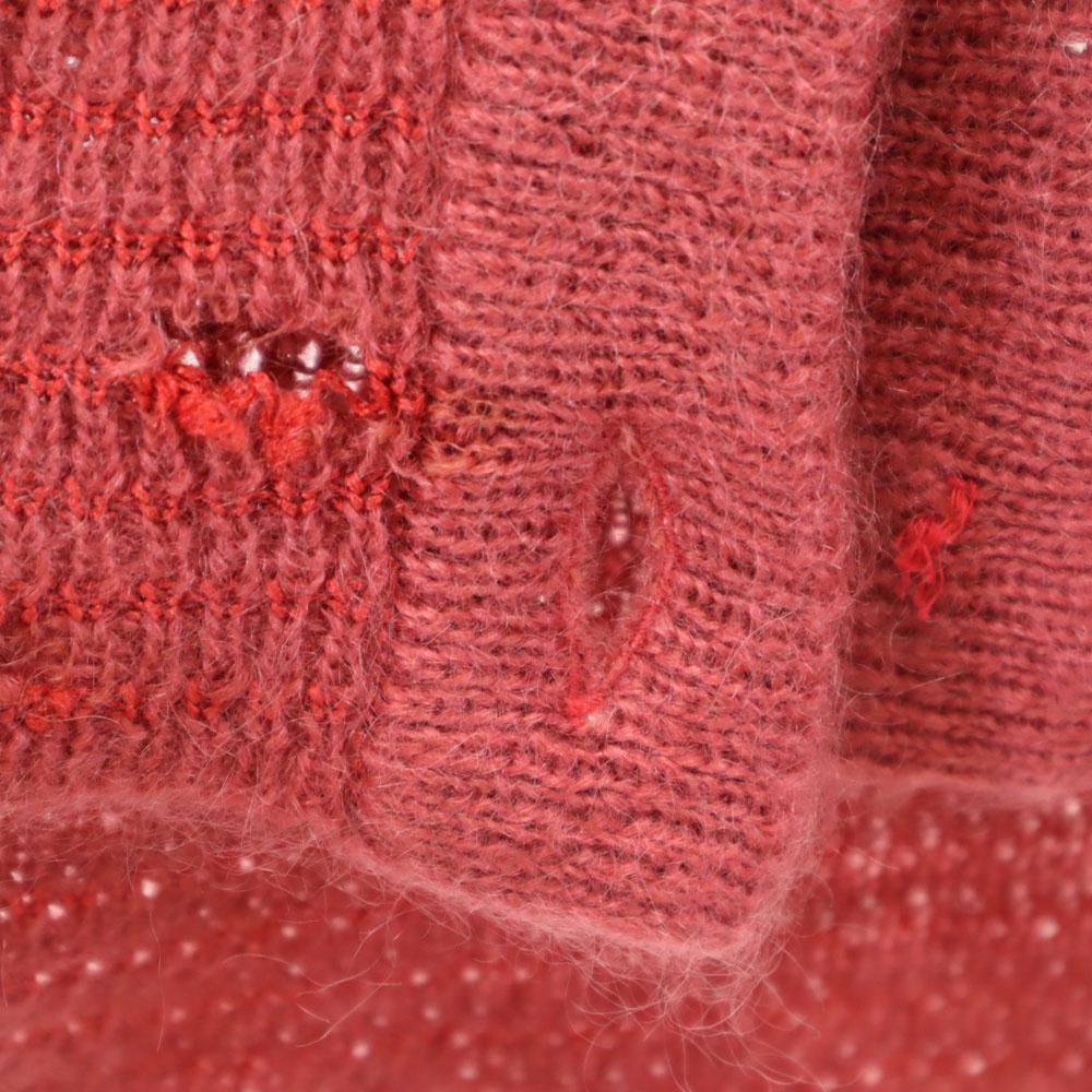 Chloe Long Sleeve V Neck Knit Cardigan 40 Pink Women Used