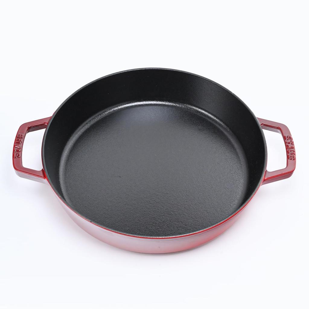 Staub Zweihand-Bratpfanne 26 cm, runde Bratpfanne, Kirsche, Guss-Emaille, 12232606, 1004900, 40511-727-0 [Artikel]