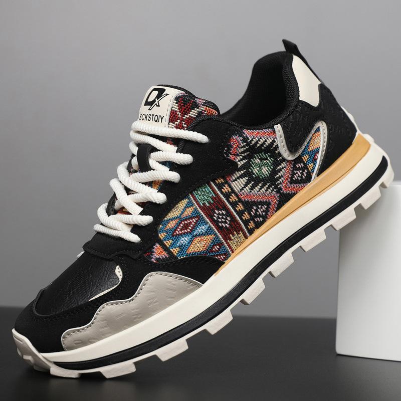 

Мужские повседневные кроссовки Модные беговые кроссовки Противоскользящие Износостойкие Уличные Удобные Вышитые туфли Теннисные туфли Zapatillas 39 чёрный