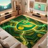Norwich City Football Print Crystal Velvet Rug, Comfortable Water Absorbent Non Slip Indoor Floor Carpet