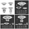Stainless Steel Round Sink Strainer Cover Hair Catcher Sink Drain Plug  Bathtub
