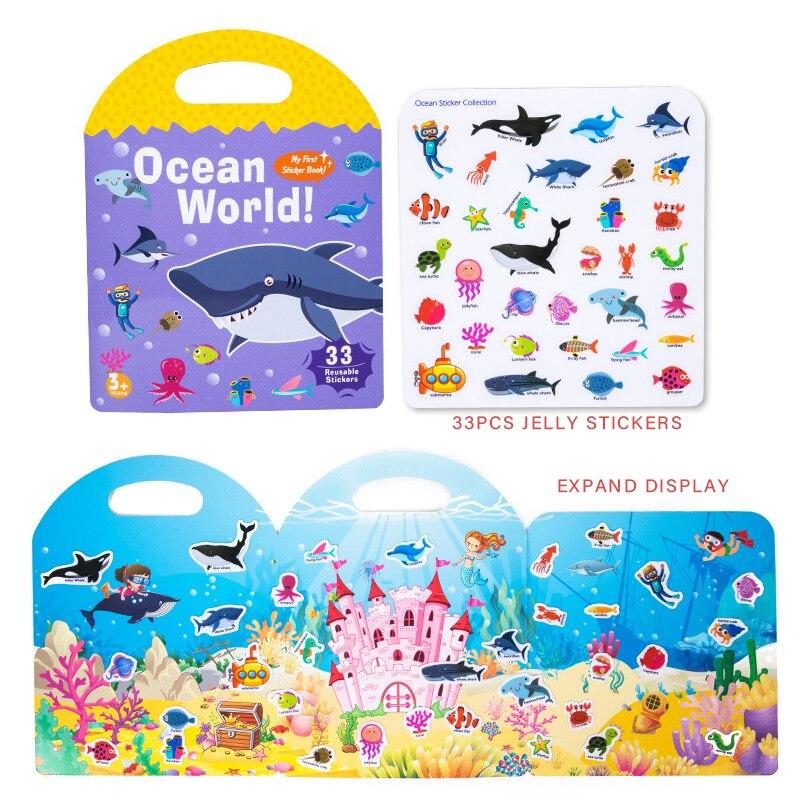 

Childhood Early Education Scene Sticker Book Focus Cultivation Quiet Sticker Book Enlightenment Puzzle Cognitive Sticker Book