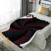 Spiral Dotted Pattern Microfiber Flannel Cover Blanket Bedroom Living Room Sofa Soft And Comfortable Home Decoration