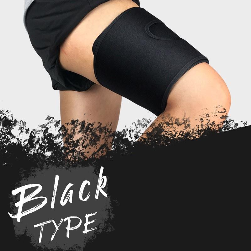 

1/2 Piece Thigh Support Brace Adjustable Size Compression Thigh Sleeve with Non-slip Nylon Buttons for Hamstrings Groin and Quadric Practical Use 1 Piece чорний