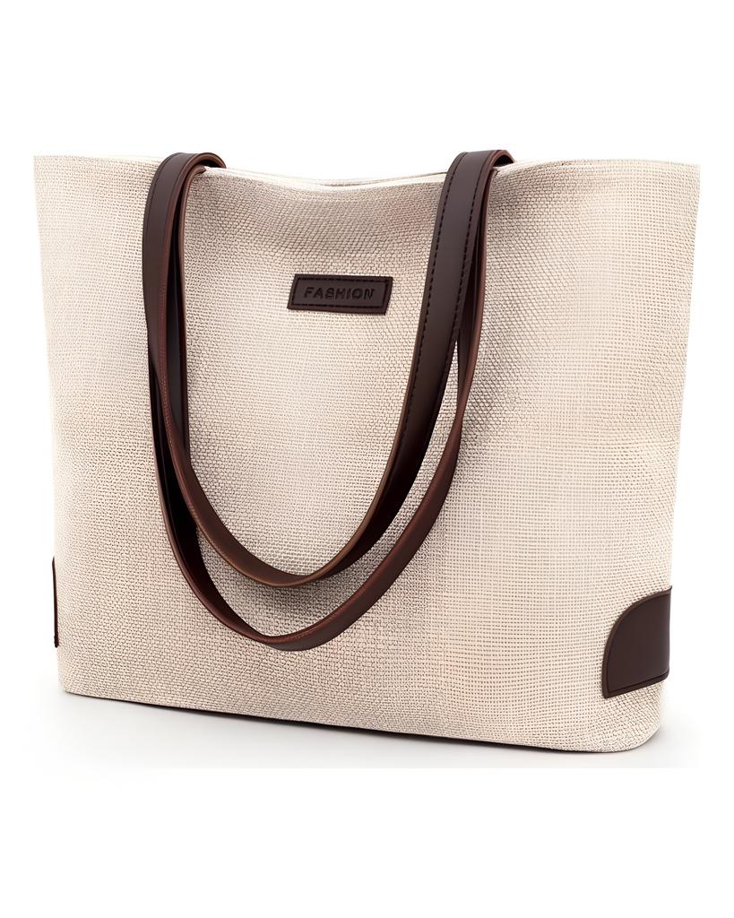 Yogodlns Casual Canvas Totes Bag Women Large Capacity Shoulder Bag Fashion Shopping Top Handale Zipper Handbag
