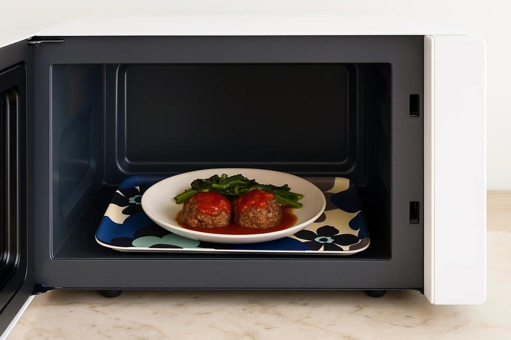 Tatsucraft NR Lunch Tray, Medium, 33cm, Web Original Model, Nordic Style, Fuhura Blue, Non-Slip, Microwave-Safe, Tray, Stylish Plastic, Available In