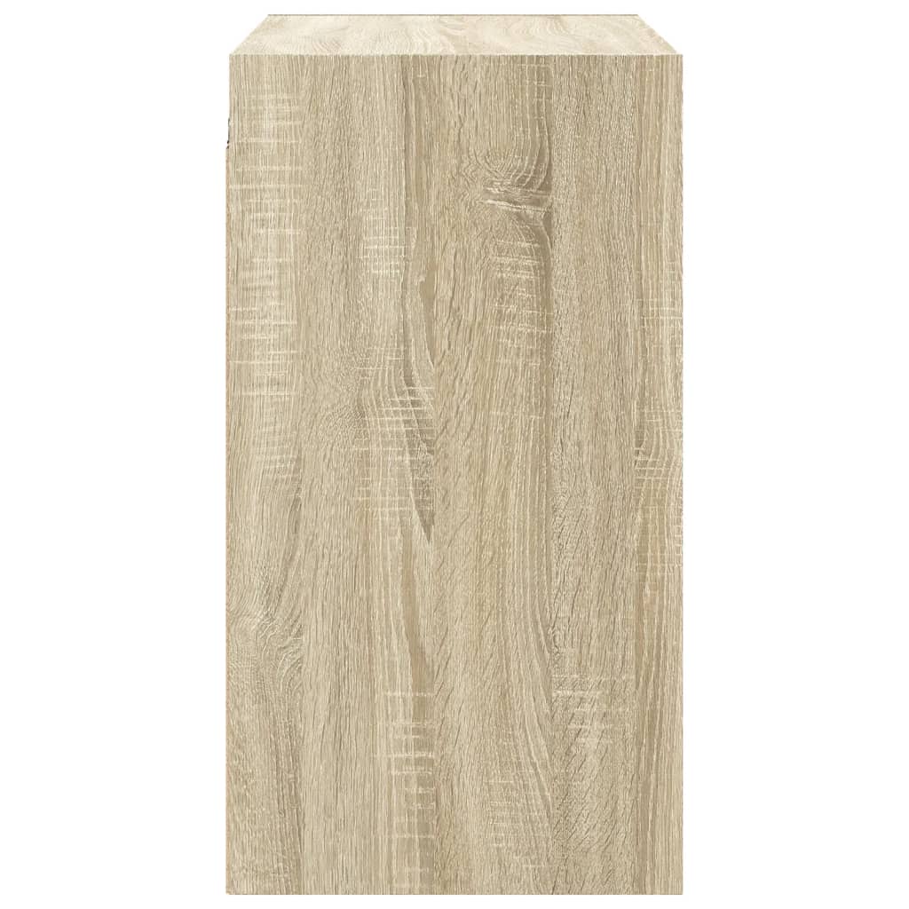 Vidaxl Wall Cabinet with Glass Doors, Sonoma Oak, 68X37X68.5 Cm