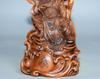Chinese Antique Vintage Wood Hand Carved Boxwood Guan Yu Figure Statue Sculpture