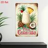 [Vintage Metal Sign] Vintage Sign - Tropical Pina Colada Wall Art |  Decorative, Pre-Drilled Holes, Easy To Install, Perfe
