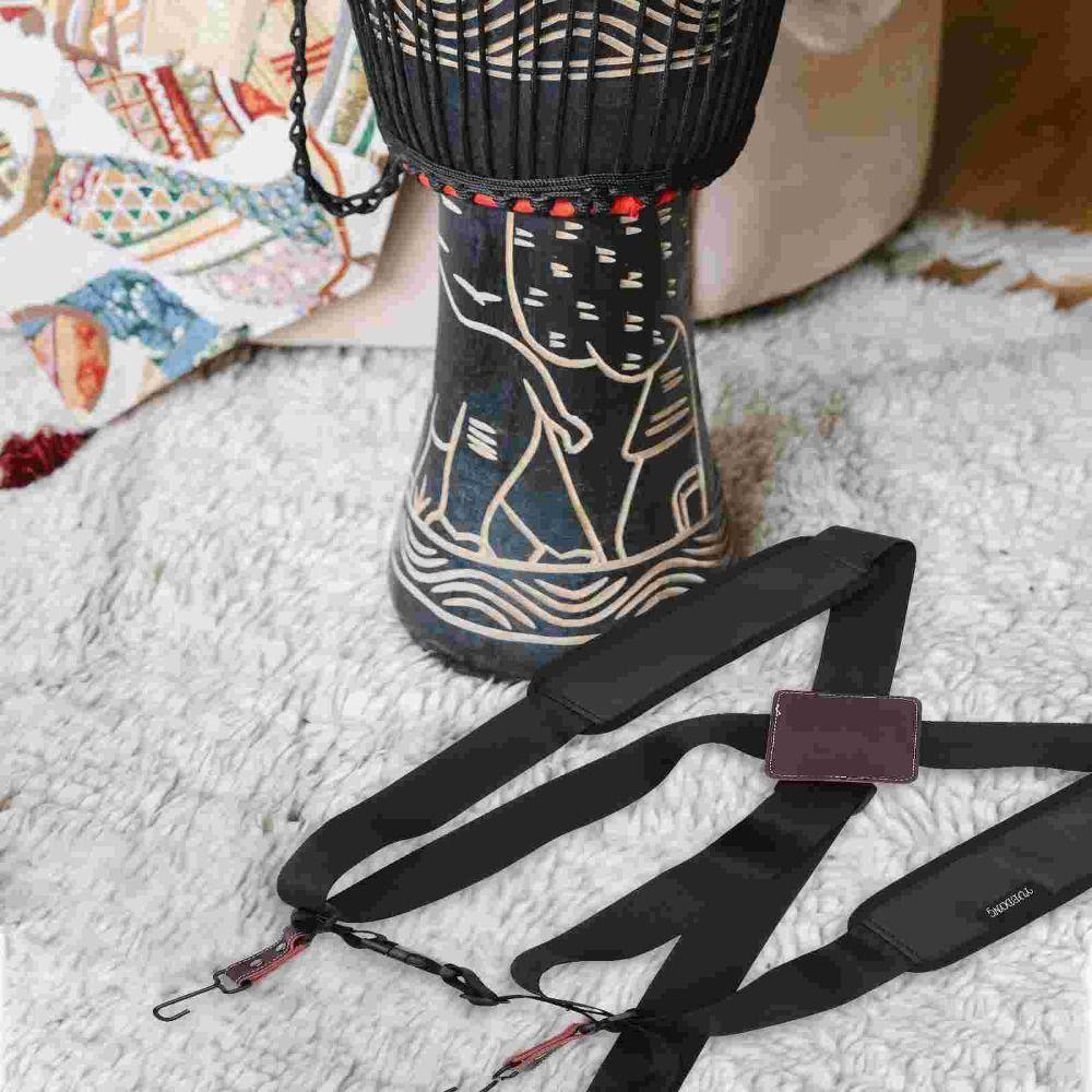 Thickened Padded African Drum Backpack Strap Adjustable Hand Drum Belt  Percussion Accessories