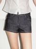 MOROA Star Short Denim Pants - Black