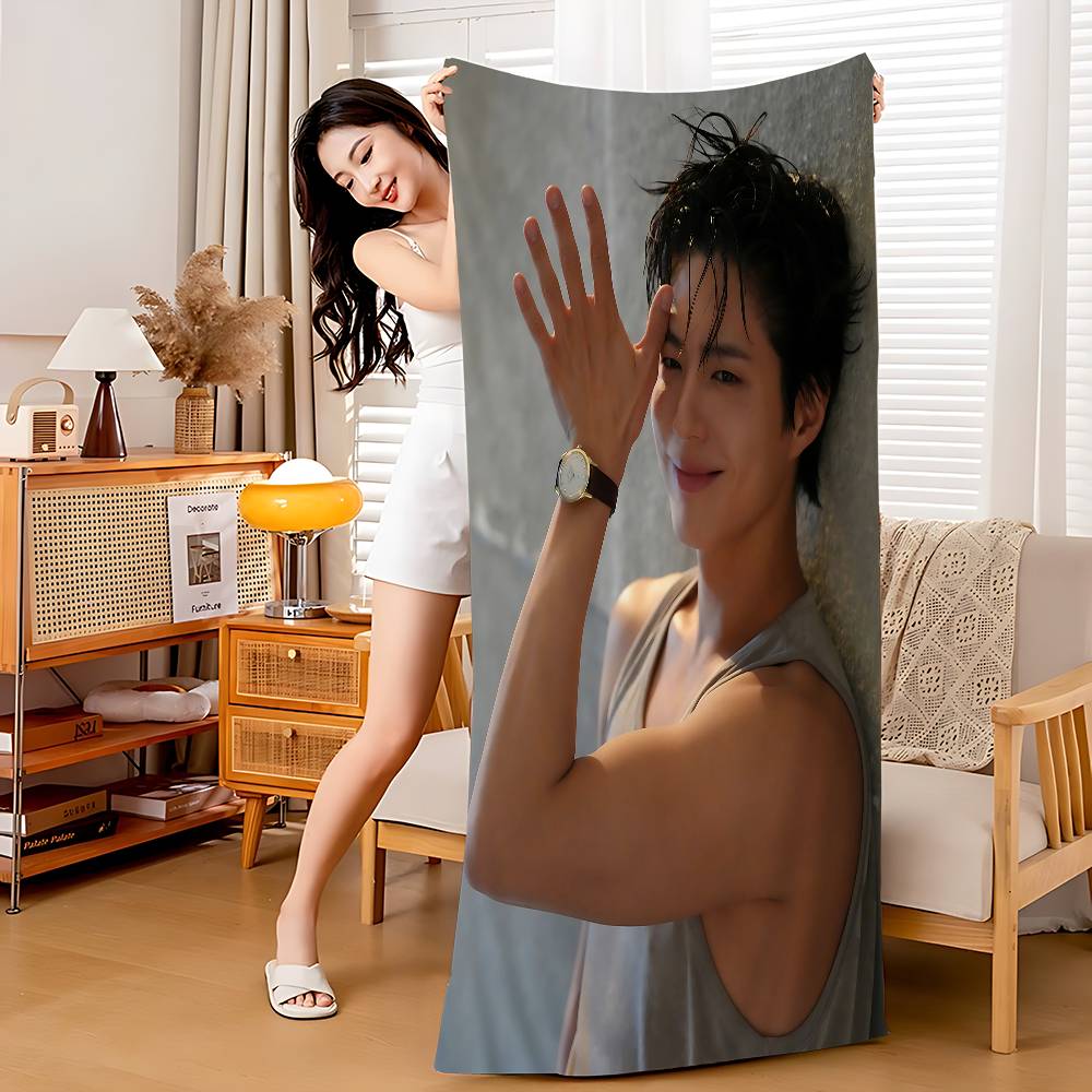 Classic Kpop Park Bo Gum Microfiber Blanket Quick Drying Beach Towels Oversized Printing Super Absorbent Pool Towel Blanket