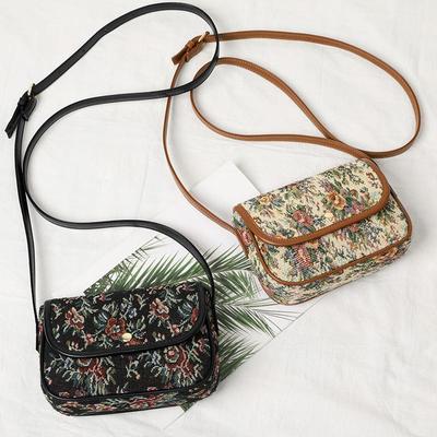 High-quality Women's Crossbody Bags New Retro Flowers Messenger Bags Women's Single-shoulder Small Square Bags