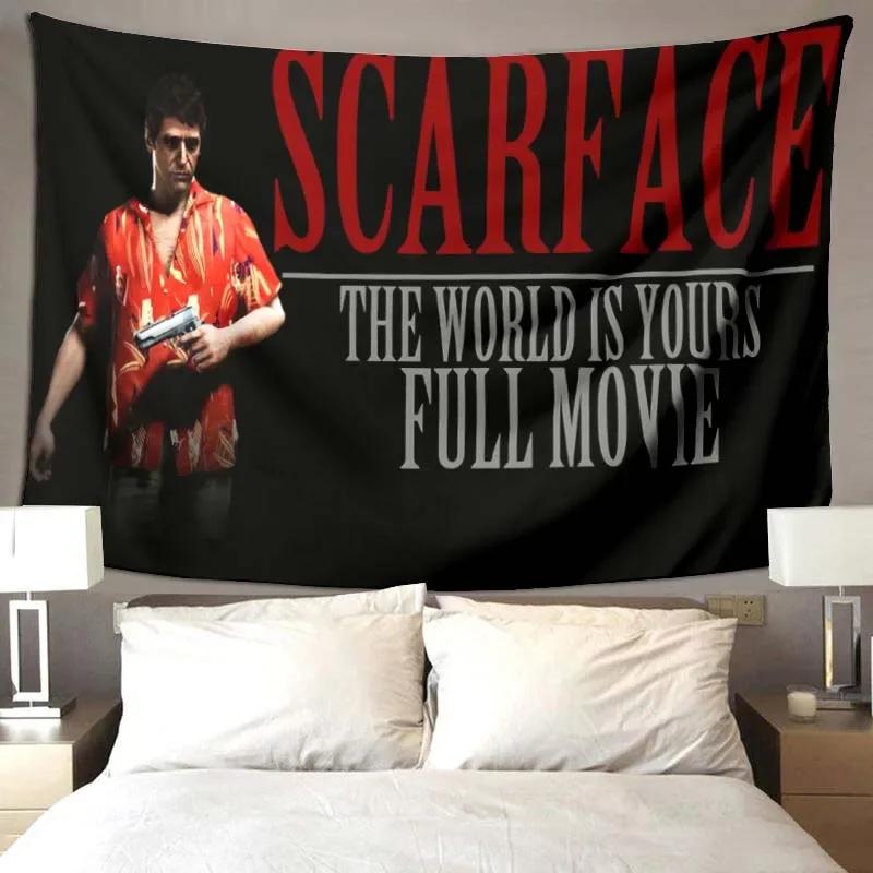 3D Scarface movie pattern printed blanket living room bedroom home decor picnic blankets for children's room bed birthday gift