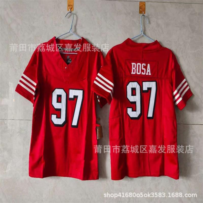 Youth Rugby Jersey Boys NFL San Francisco 49ers Eagles Team Fan Apparel Cotton Sportswear