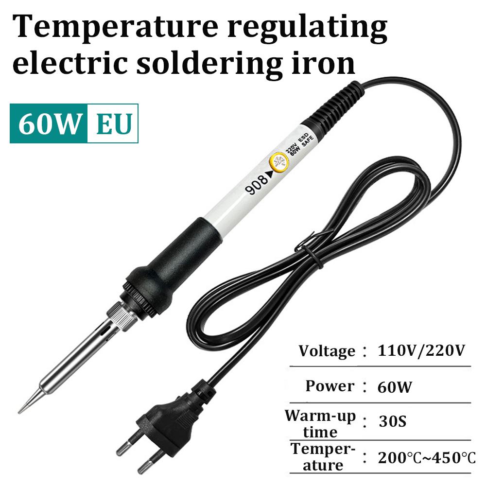 60W Electric Soldering Iron 200℃~450℃ Adjustable Temperature Soldering Equipment For Soldering Welding Repair Tools