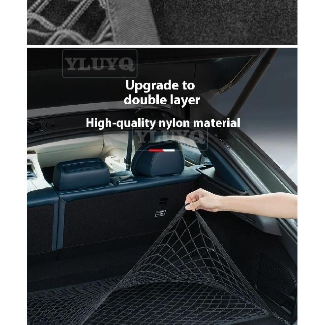 Trunk Net Pocket for Genesis GV70 2020-2025 Car Trunk Luggage Fixing Net Elastic Nylon Anti-Slip Car Interior Accessories