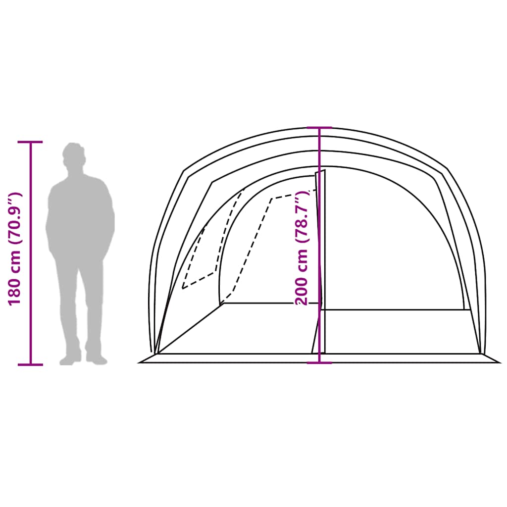 Car Tent for 4 Persons Blue Waterproof