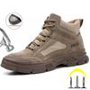 Indestructible Safety Boots Shoes Men Puncture-Proof Work Shoes Steel Toe Work Boots Men Anti-Slip Safety Shoes Footwear Male