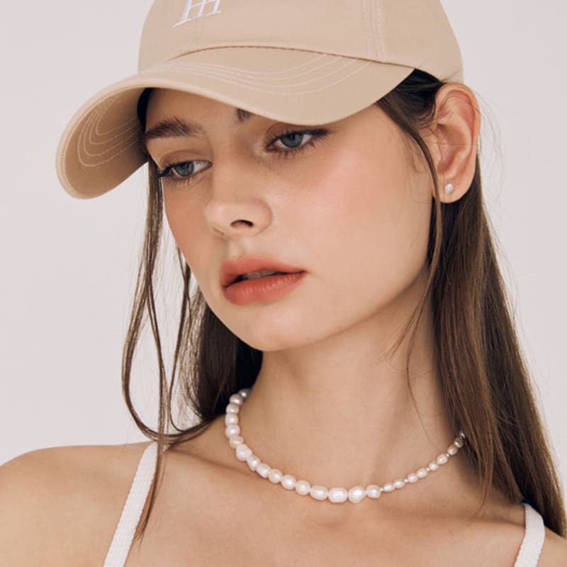 THEFRHT SIGNATURE LOGO STITCH BALL CAP(BEIGE)