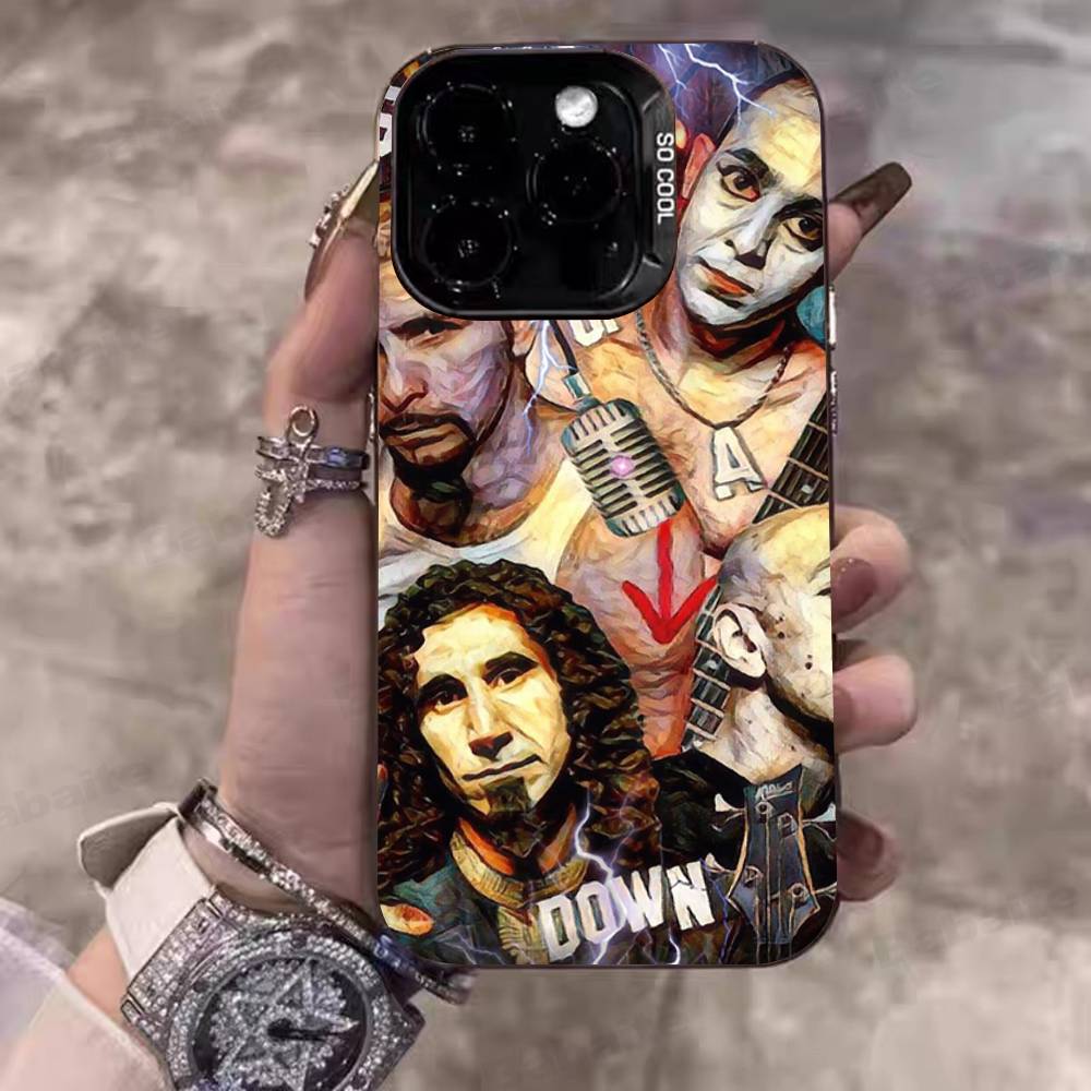 Metal Band System Of A Down For IPhone 17 16 15 14 13 12 11 Pro Max Plus Matte Color Back Phone Cover