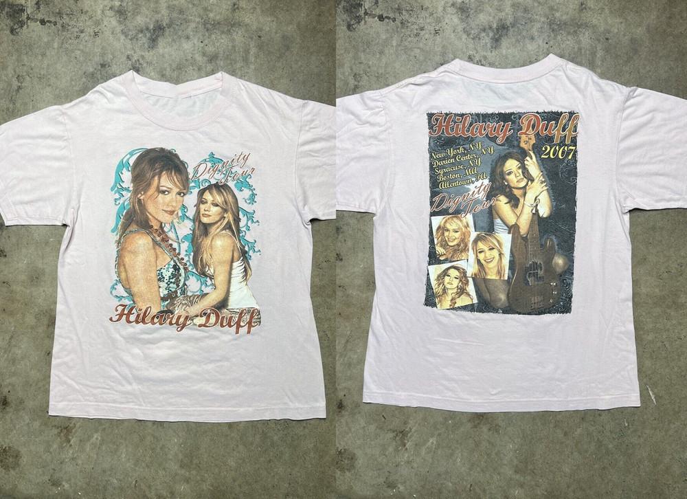 

Hilary Duff Dignity US Tour Double Sided Cotton Tee Adult Shirt All Size MK031 Unisex T-Shirt XXXL
