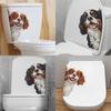 Cute Peeping Puppies Stick Home Beautification Stickers On The Bathroom Toilet and Toilet