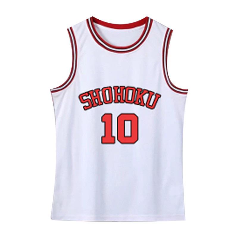 Slam Dunk Classic Jersey Set: Hanamichi Sakuragi #10 & Kaede Rukawa #11 - Customizable Basketball Uniform