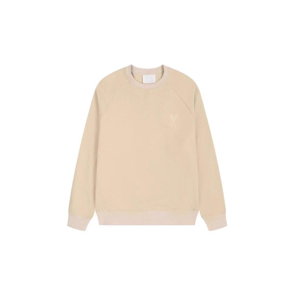 Autumn/Winter Unisex Streetwear Heart Embroidery Crewneck Sweatshirt