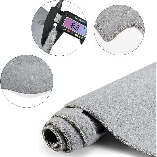 Dashboard Dash Cover Mat Carpet Compatible with 2007-2011 Toyota Camry(Grey)