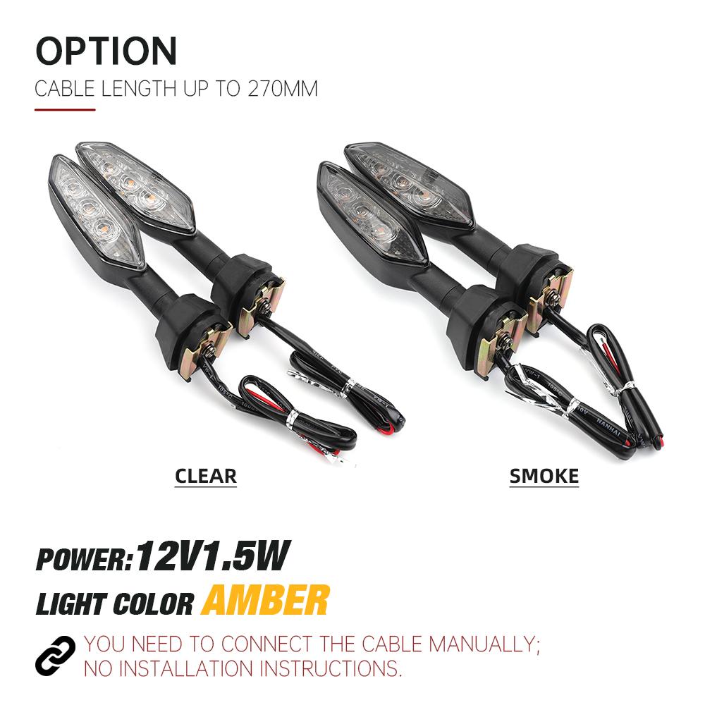 Lot De 4 Adaptateurs De Clignotants Noirs Pour Kawasaki Z Série (Z1000, Z900, Z650, Z250, Etc.) - ABS