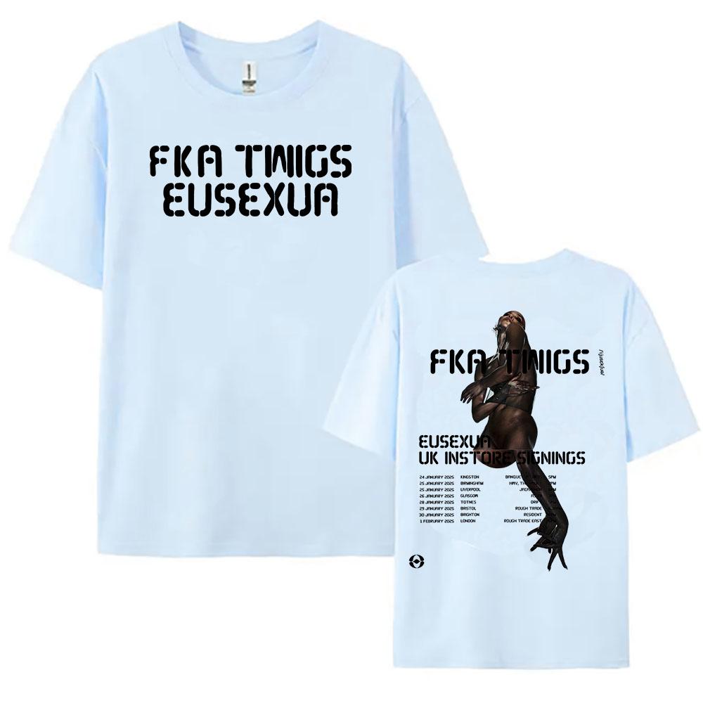 2025 Album Eusexua 2025 Tour Tshirts Singer FKA Twigs Printing Tshirt Cotton Soft Short Sleeve Teeshirt Unisex Streetwear Tees