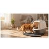 Tapis de litière pour chat 40 x 50 cm Tete de chat noir