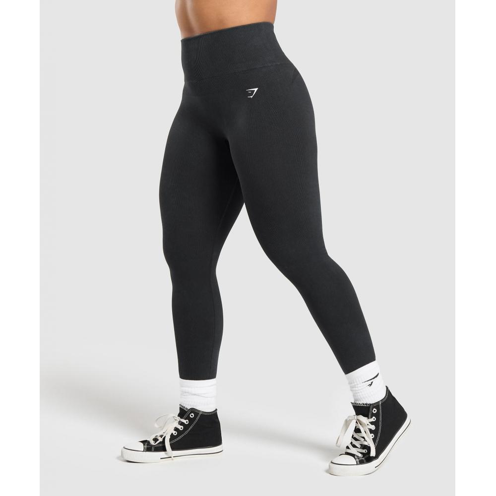 Gymshark Gains Seamless Leggings Black B9a1z Bb2j