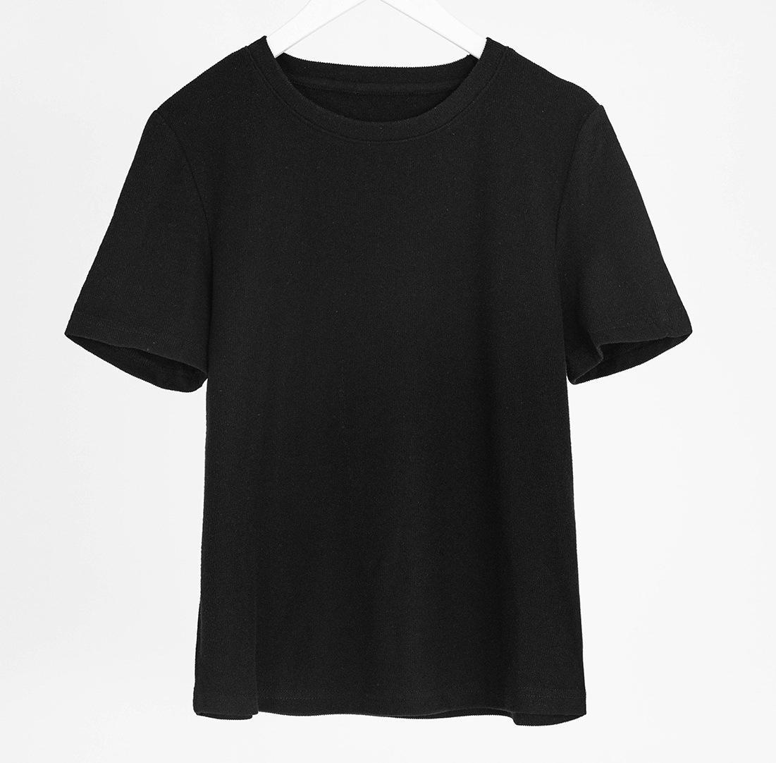 

Модная футболка Langxian Retro Temperament: Длина 58см, бюст 98см M чёрный