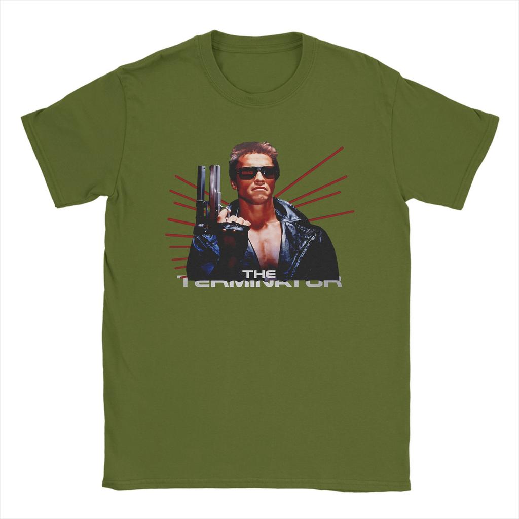 Movie Terminators Cotton T-Shirt For Men Summer Aesthetic T-Shirts Crew Neck Harajuku Tee Shirt Oversized Design Tops