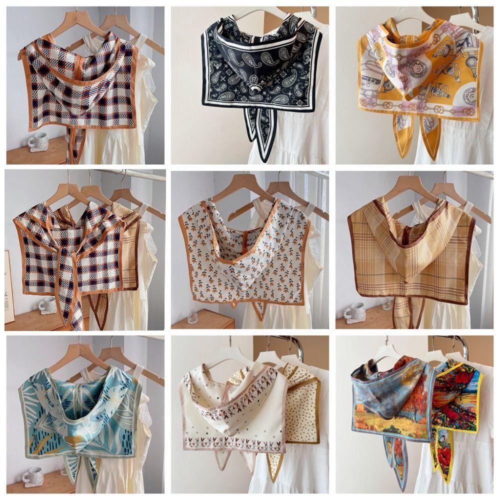 National Style Sunscreen Scarf Windproof Windproof Headdress Silk Scarf Hat  Spring Summer